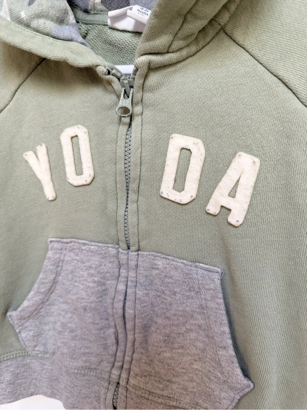 Baby Gap Yoda Star Wars Zip Up Hooded Sweatshirt 18-24M